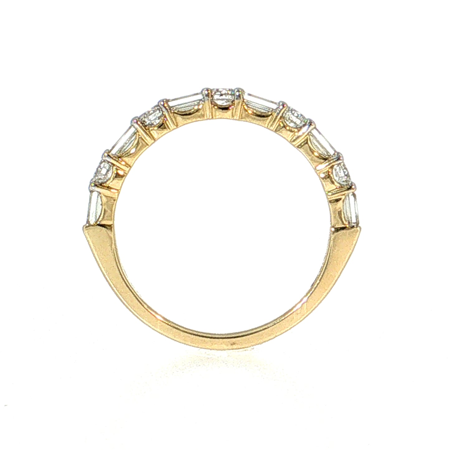 Diamond Half-Eternity Wedding Band 14k Yellow Gold