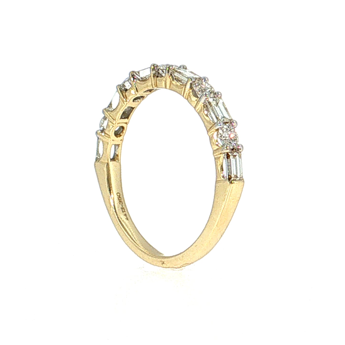 Diamond Half-Eternity Wedding Band 14k Yellow Gold
