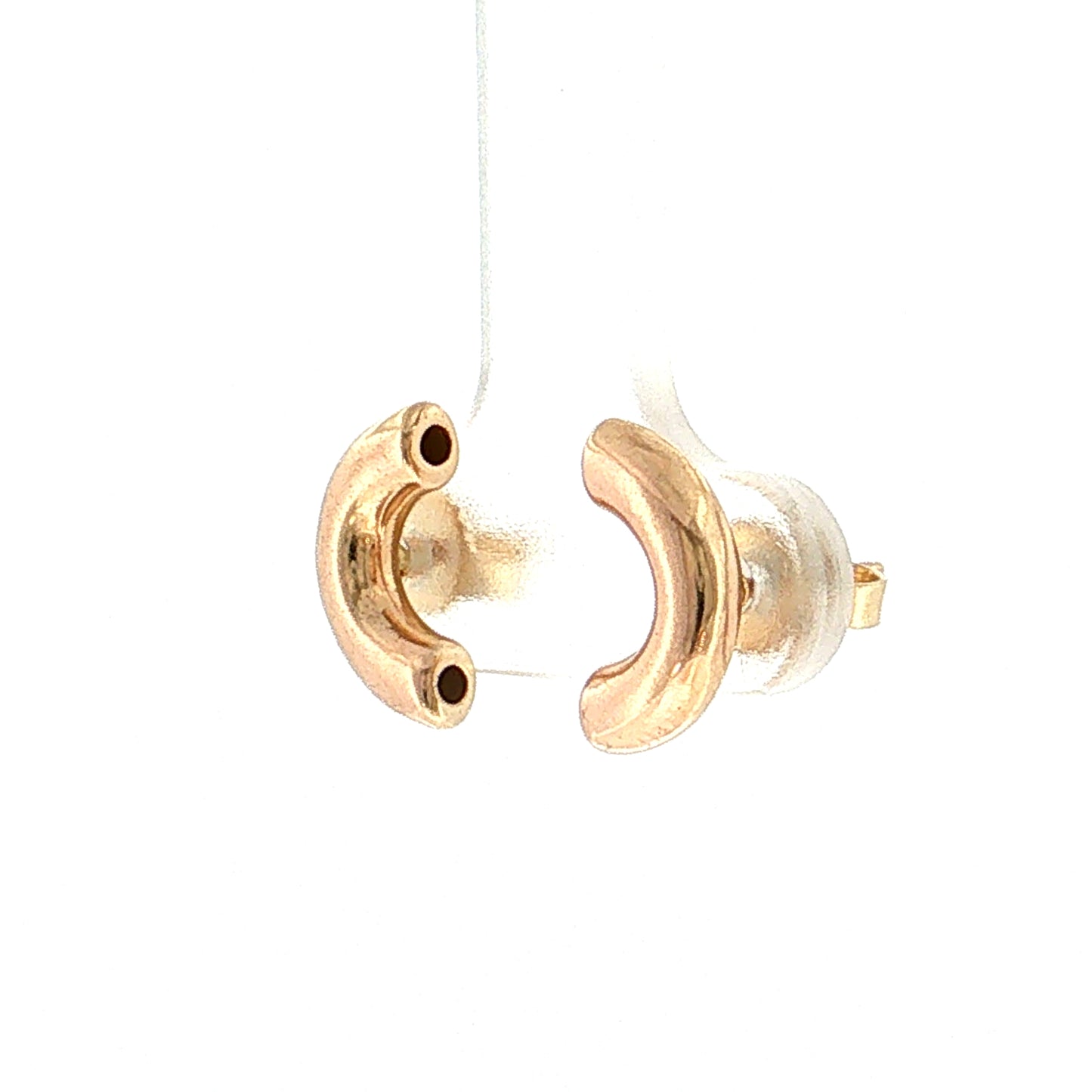 Macaroni Stud Earrings 14k Yellow Gold