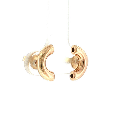 Macaroni Stud Earrings 14k Yellow Gold