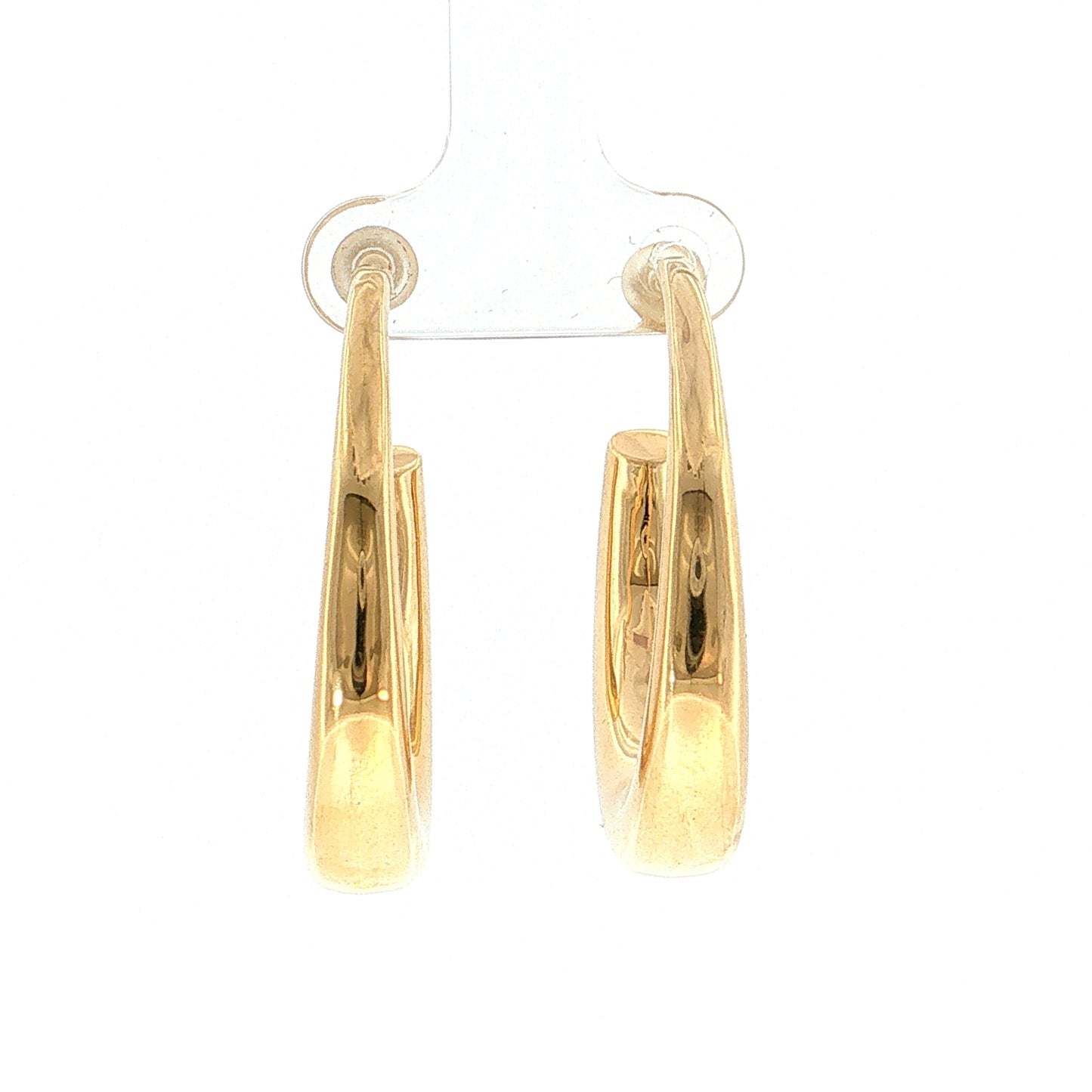 Tapered Hoop Earrings 14k Yellow Gold