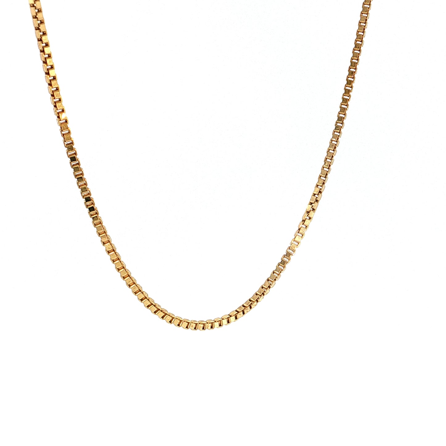 24" Box Chain Necklace 14k Yellow Gold