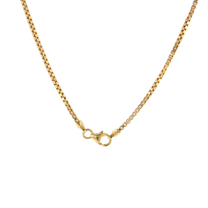 24" Box Chain Necklace 14k Yellow Gold