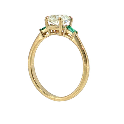 1.01 Old Mine Brilliant Diamond Engagement Ring 14k