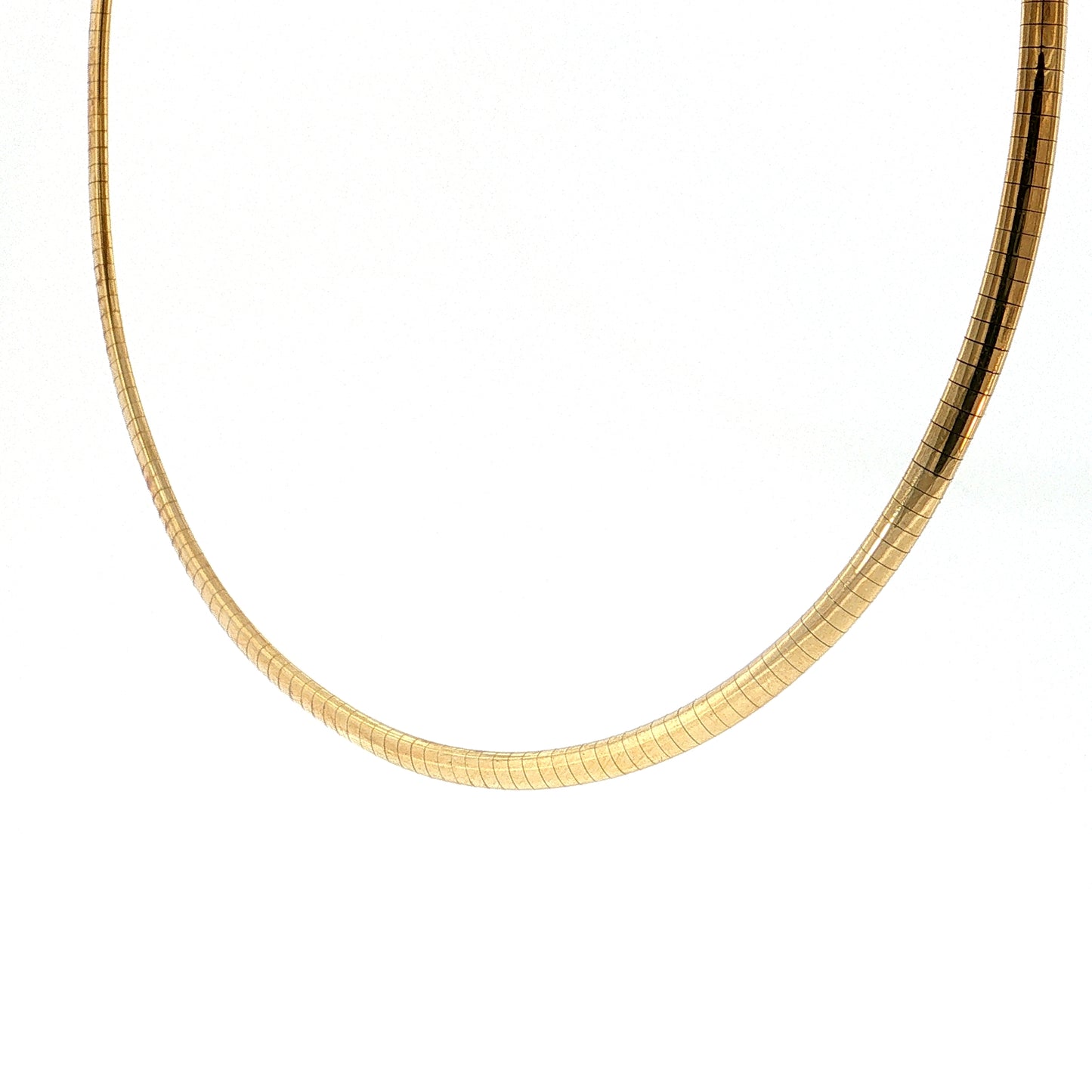 Omega Chain Necklace 14k Yellow Gold
