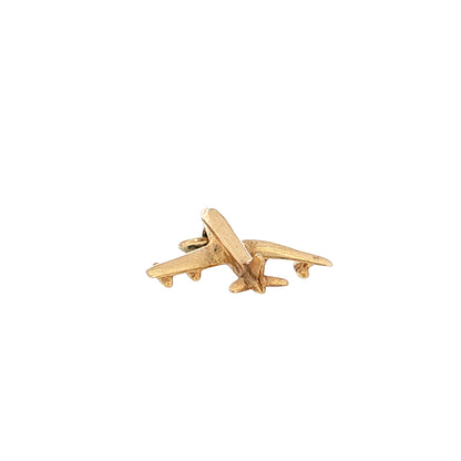Airplane Charm 14k Yellow Gold