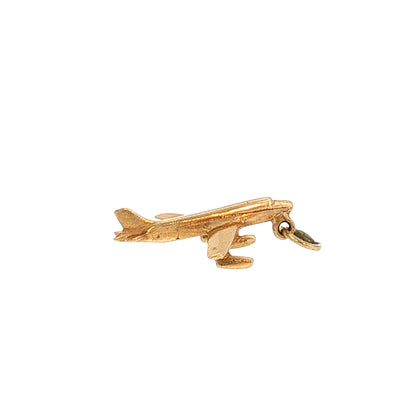 Airplane Charm 14k Yellow Gold
