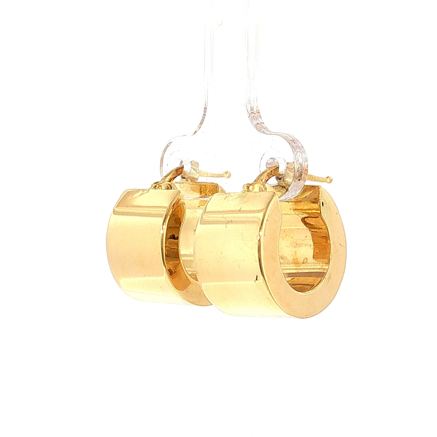 Chunky Huggie Hoop Earrings 18k Yellow Gold