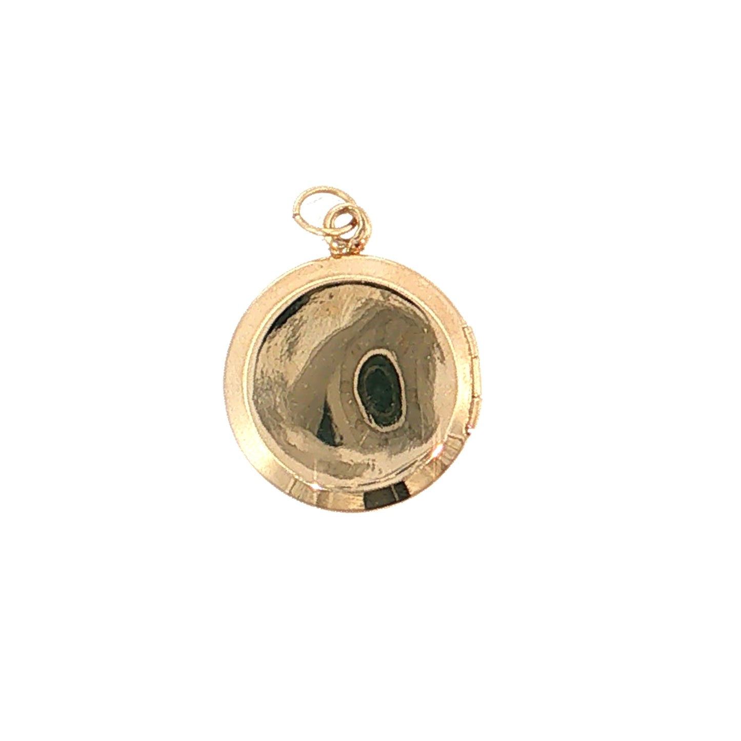 Vintage Mid-Century Round Locket Pendant 14k Rose Gold