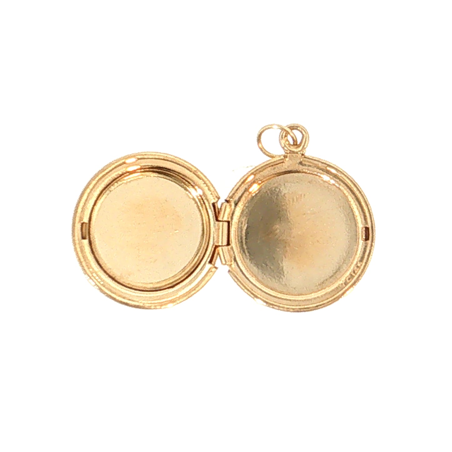 Vintage Mid-Century Round Locket Pendant 14k Rose Gold