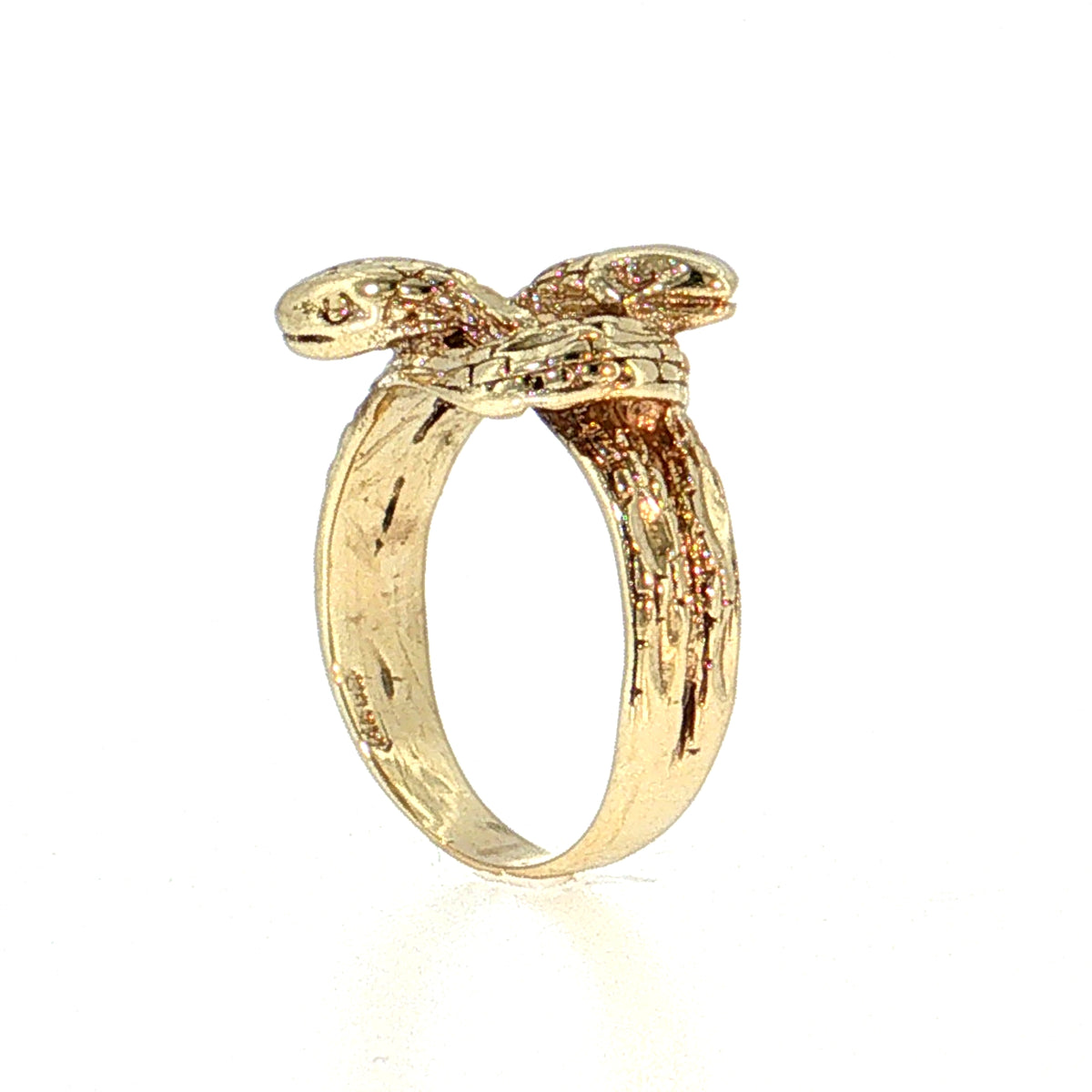 Vintage Mid-Century Snake Cocktail Ring 14k
