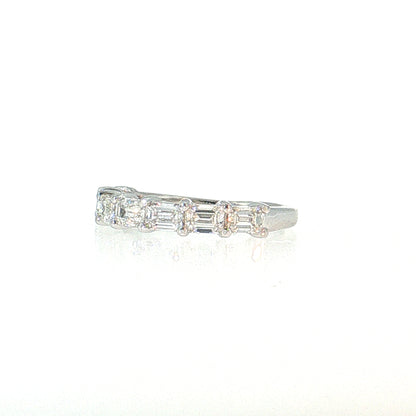 2.52 Emerald Cut Diamond Wedding Band 14k