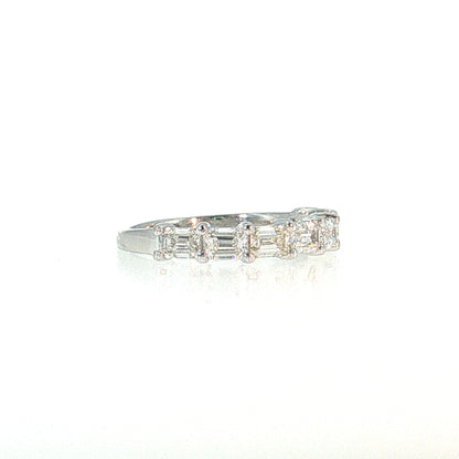 2.52 Emerald Cut Diamond Wedding Band 14k
