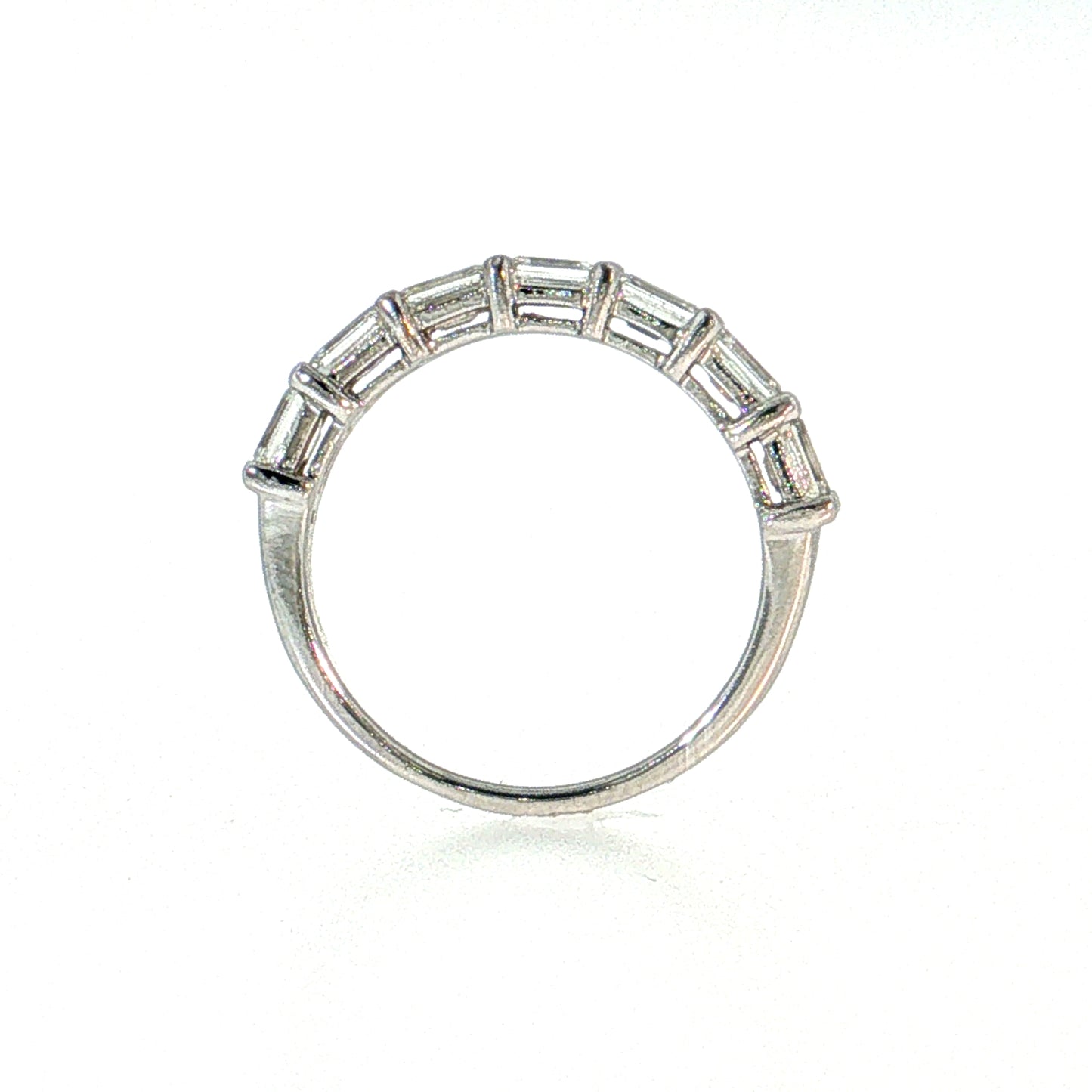 2.52 Emerald Cut Diamond Wedding Band 14k