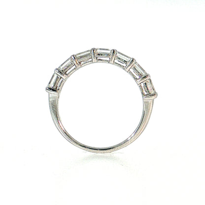 2.52 Emerald Cut Diamond Wedding Band 14k