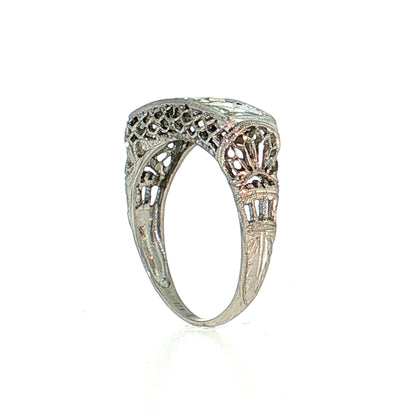 2.19 Antique Art Deco French Cut Diamond Engagement Ring Platinum