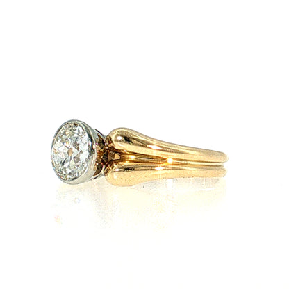 1.29 Old European Cut Diamond Engagement Ring Two-Tone 14k