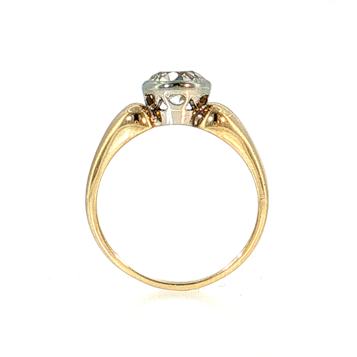1.29 Old European Cut Diamond Engagement Ring Two-Tone 14k