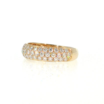 .97 Modern Diamond Pave Stacking Ring 14k