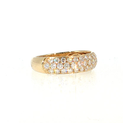 .97 Modern Diamond Pave Stacking Ring 14k