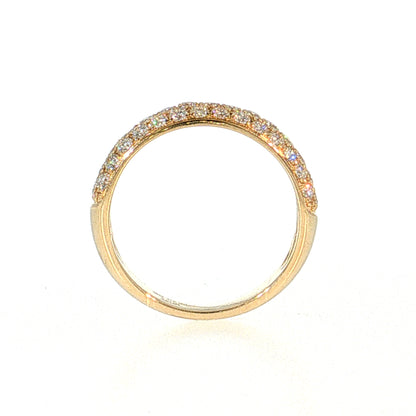 .97 Modern Diamond Pave Stacking Ring 14k