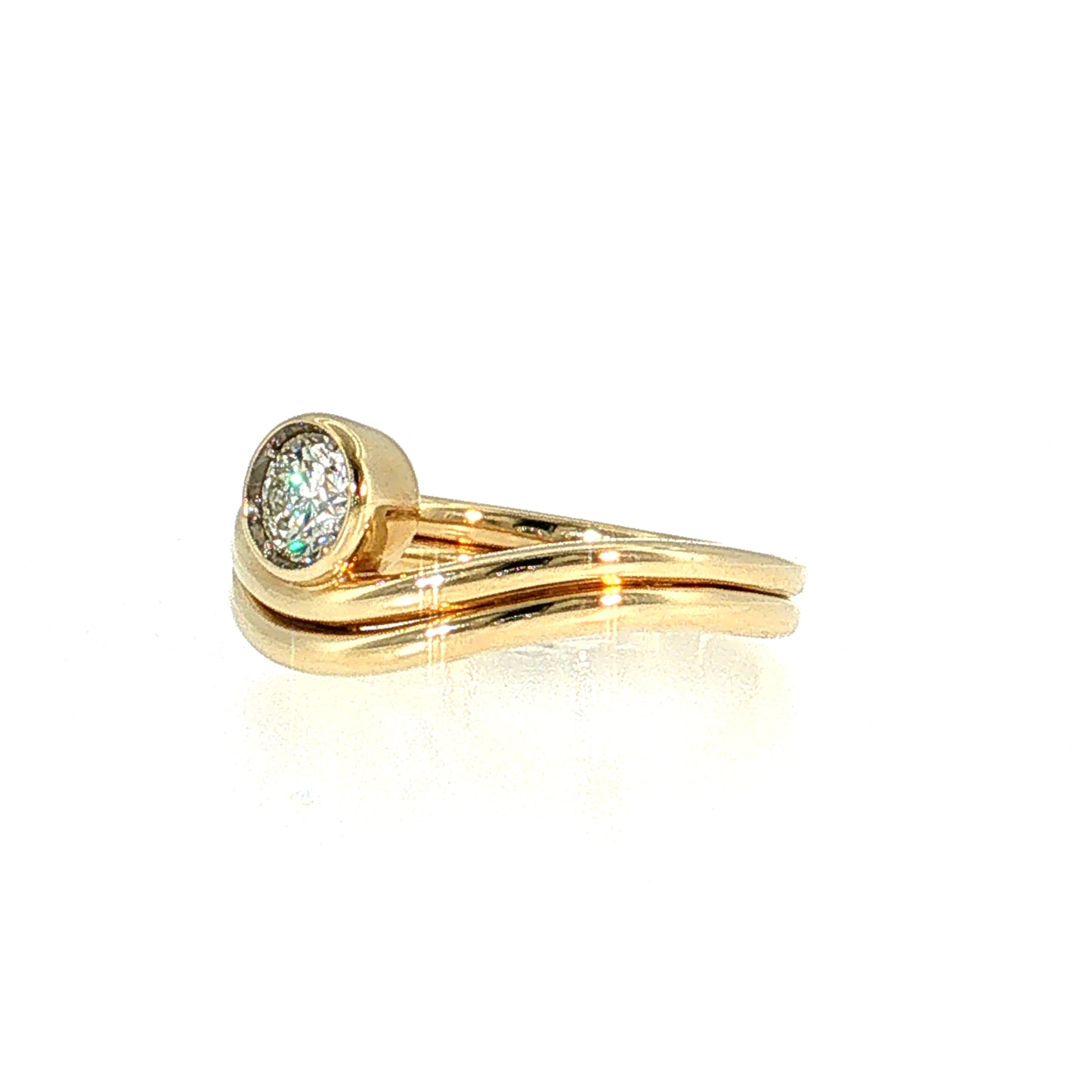 .41 Diamond Solitaire Engagement Ring 14k Yellow Gold