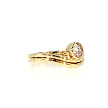 .41 Diamond Solitaire Engagement Ring 14k Yellow Gold