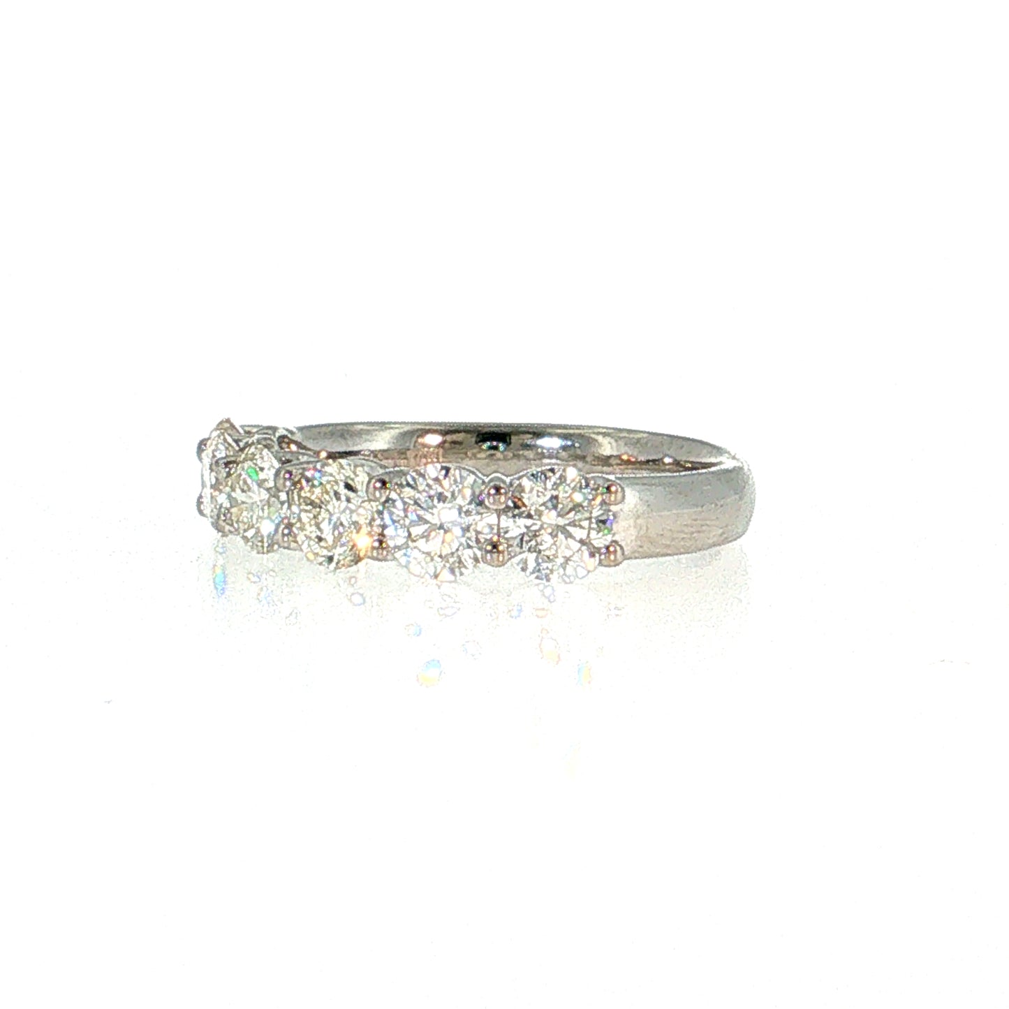 1.99 Round Brilliant Diamond Wedding Band Platinum