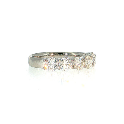 1.99 Round Brilliant Diamond Wedding Band Platinum