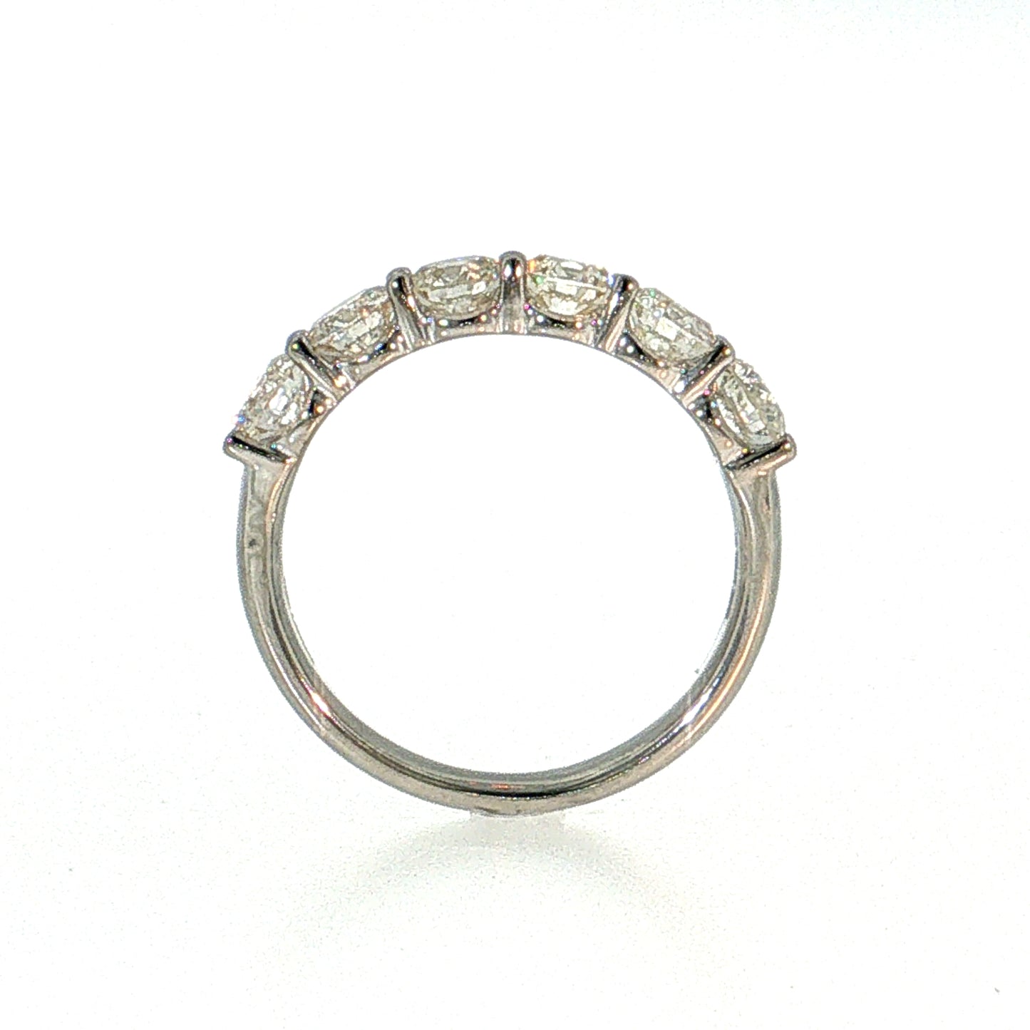 1.99 Round Brilliant Diamond Wedding Band Platinum