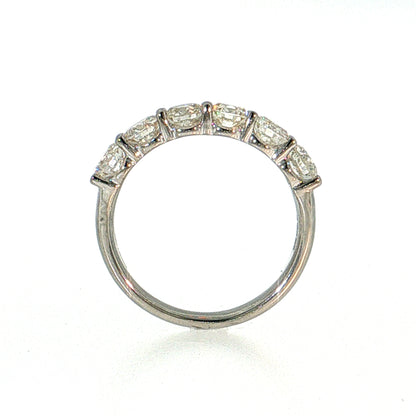 1.99 Round Brilliant Diamond Wedding Band Platinum