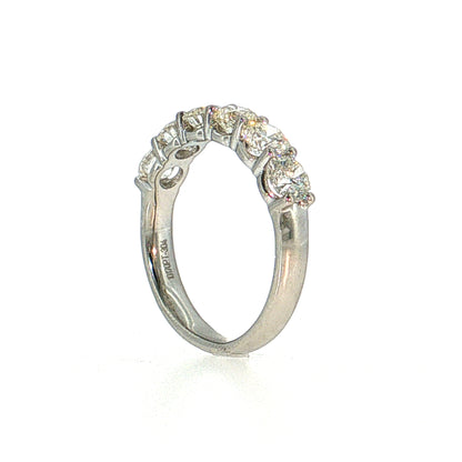 1.99 Round Brilliant Diamond Wedding Band Platinum