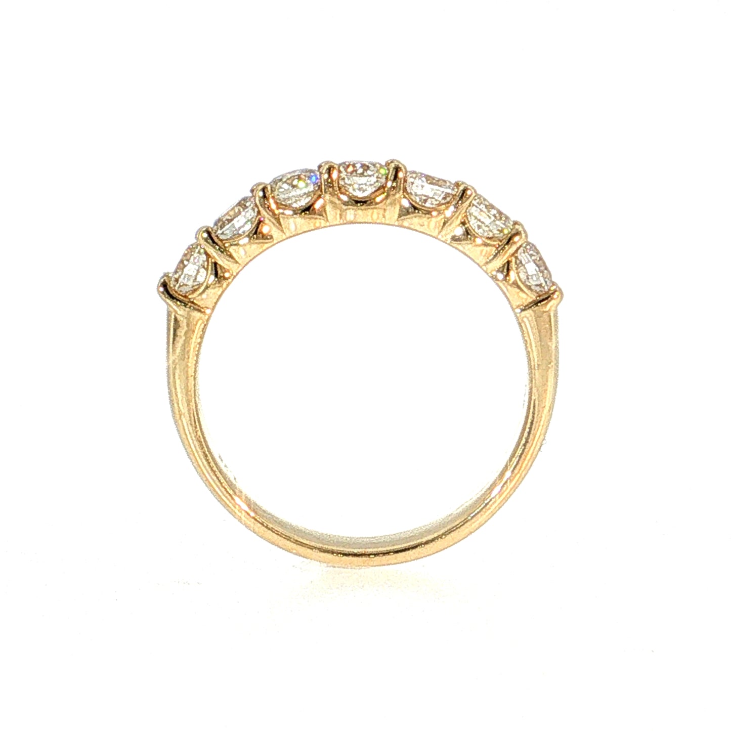 1.28 Round Brilliant Diamond Wedding Band 14k Yellow Gold