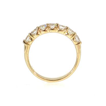 1.28 Round Brilliant Diamond Wedding Band 14k Yellow Gold