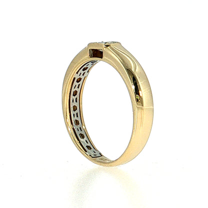 .21 East-West Diamond Engagement Ring 14k & Platinum