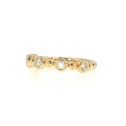.23 Diamond Stacking Wedding Band 14k Yellow Gold