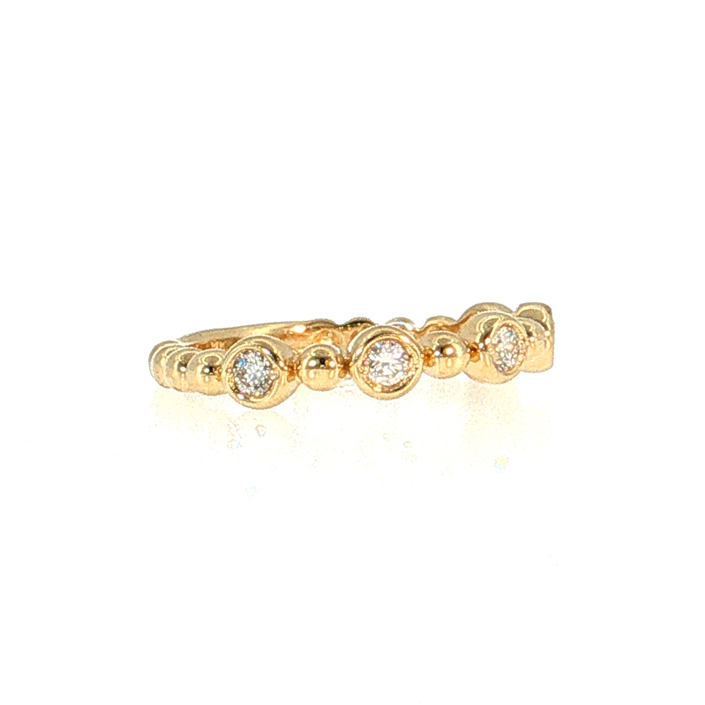 .23 Diamond Stacking Wedding Band 14k Yellow Gold