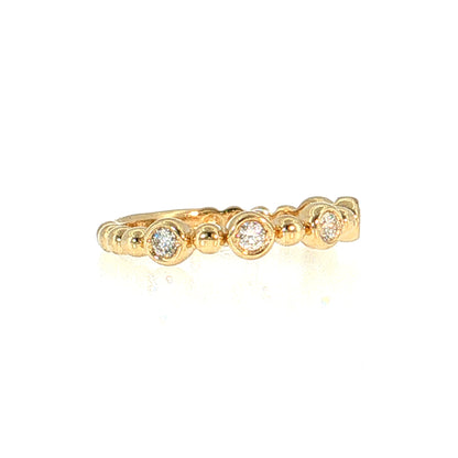 .23 Diamond Stacking Wedding Band 14k Yellow Gold