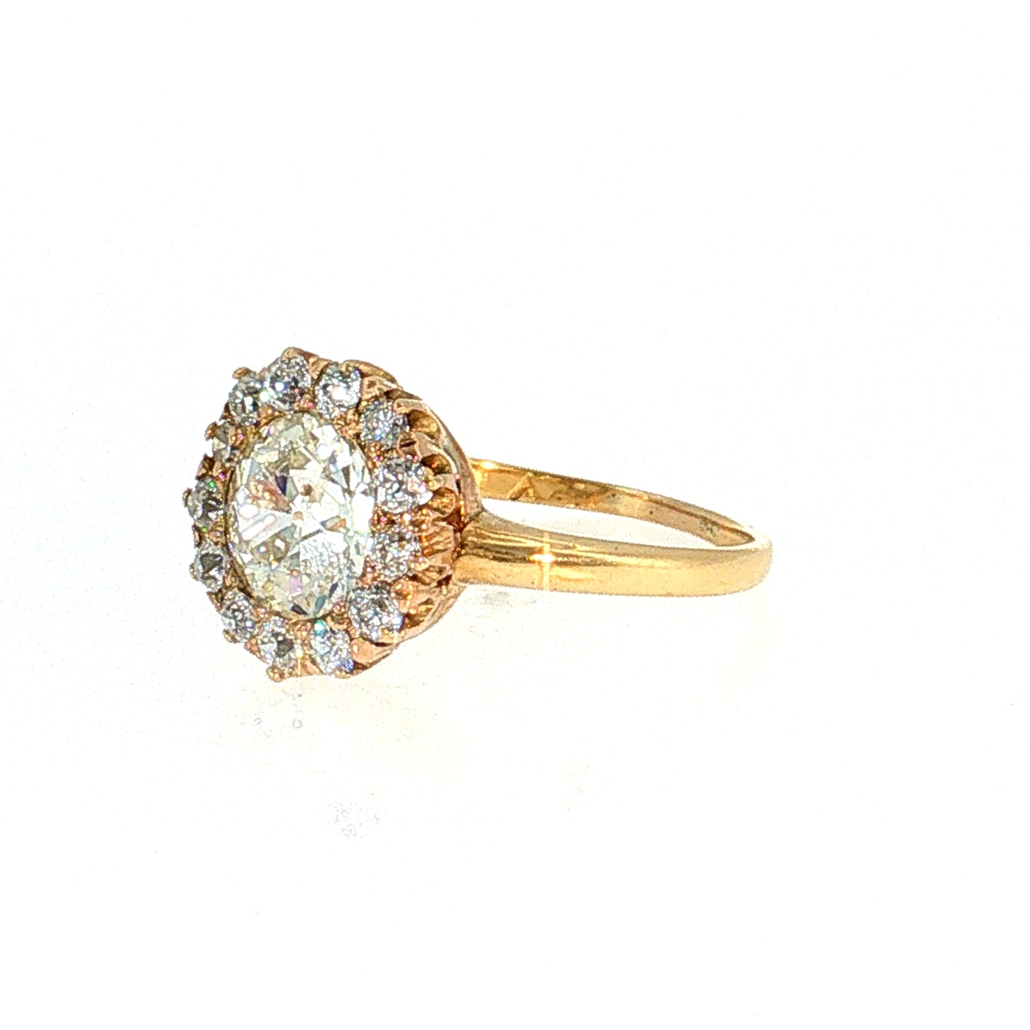 1.25 Victorian Old European Diamond Engagement Ring 18k