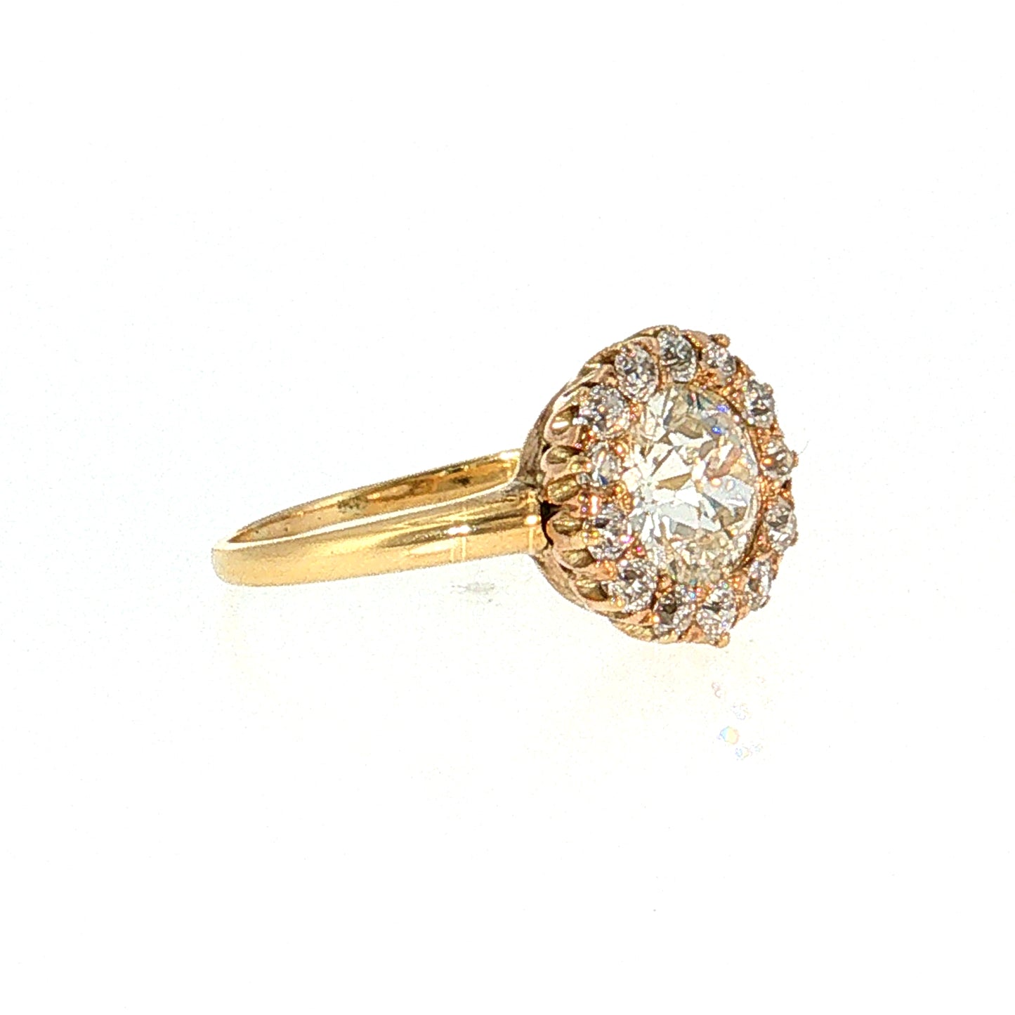 1.25 Victorian Old European Diamond Engagement Ring 18k