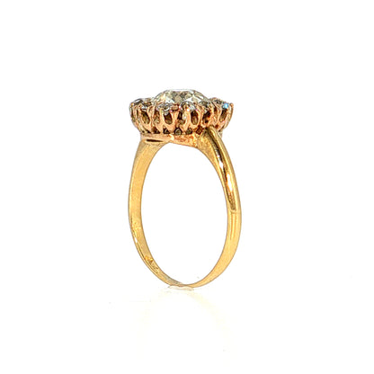 1.25 Victorian Old European Diamond Engagement Ring 18k