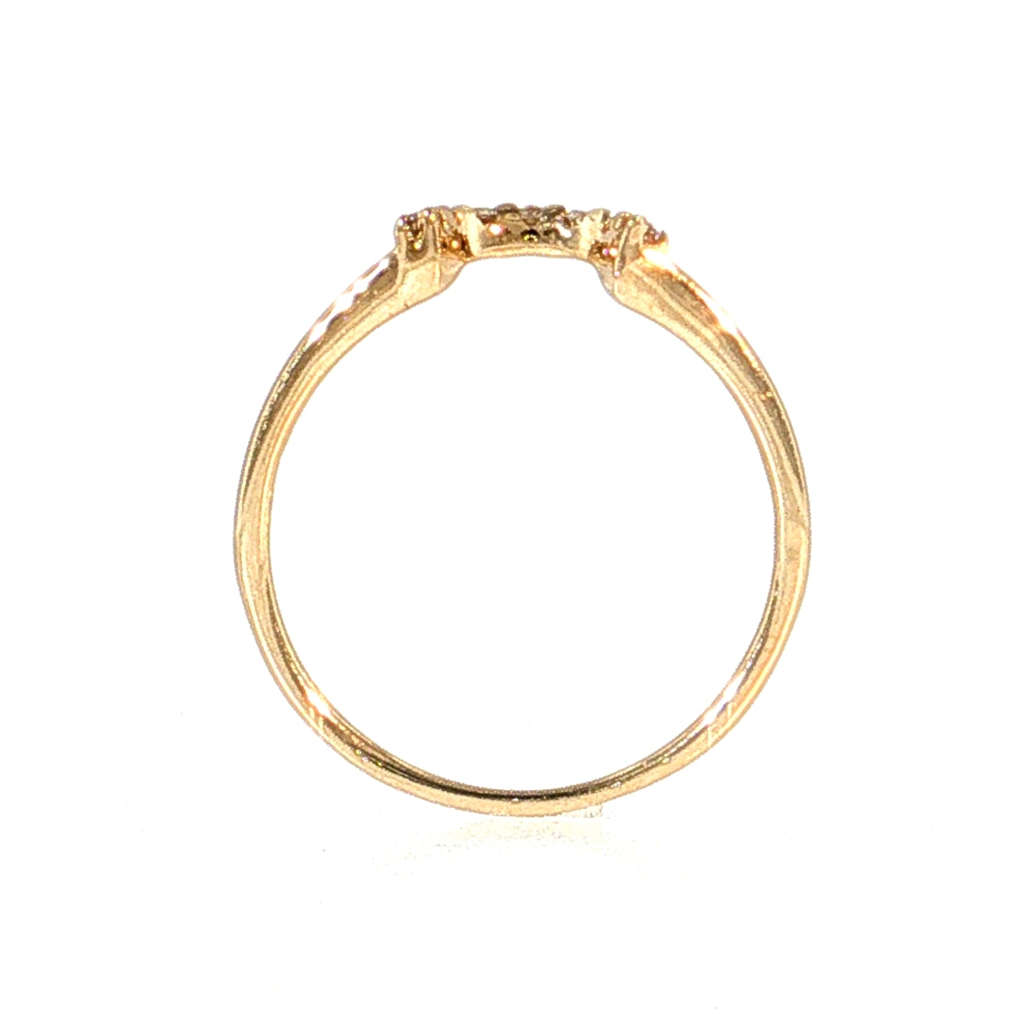 .07 Diamond Contoured Wedding Band 14k Yellow Gold