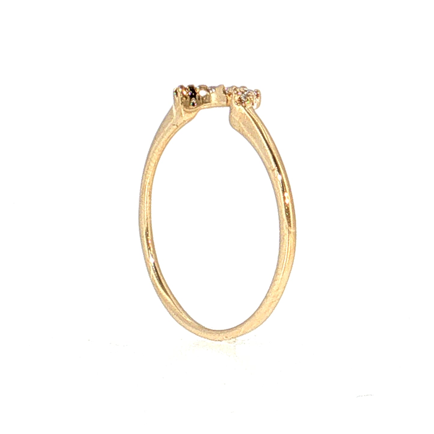 .07 Diamond Contoured Wedding Band 14k Yellow Gold