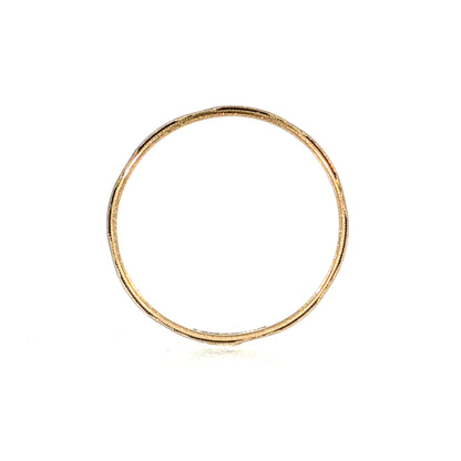 Vintage Mid-Century Floral Engraved Wedding Band 14k