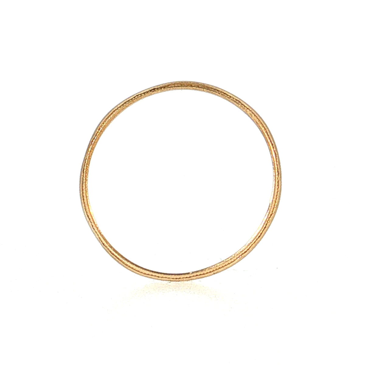 Vintage Mid-Century Milgrain Wedding Band 14k Yellow Gold
