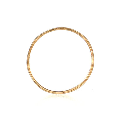 Vintage Mid-Century Milgrain Wedding Band 14k Yellow Gold