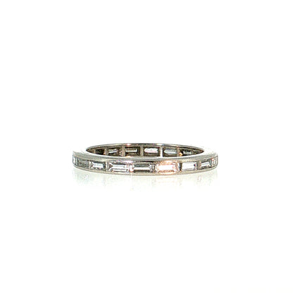 1.00 Baguette Cut Diamond Eternity Band Platinum