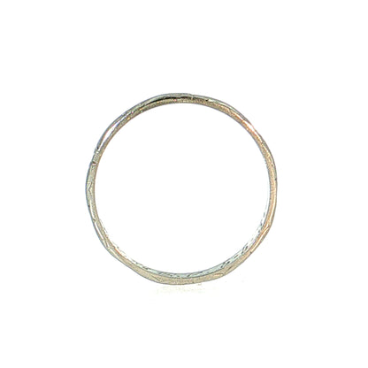 Antique Art Deco Floral Wedding Band 18k White Gold