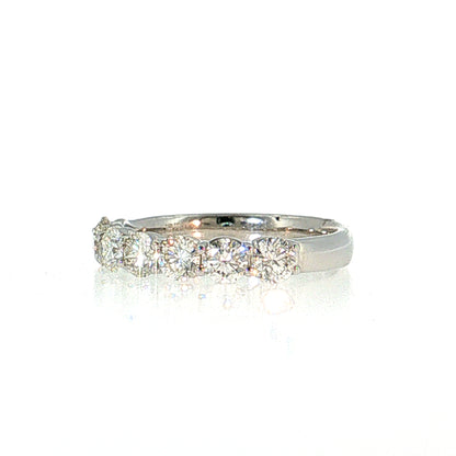 1.40 Round Brilliant Diamond Wedding Band Platinum