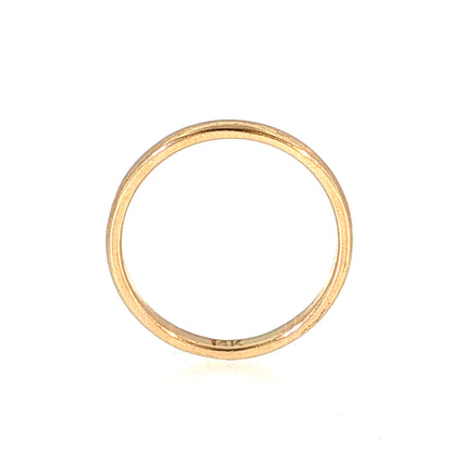 2.0mm Euro Wedding Band 14k Yellow Gold